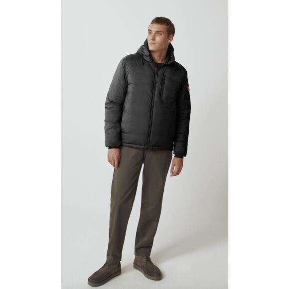 Men's Designer Canada Goose Windproof Lodge Hoody size L in Black Quiet Luxury - Picture 1 of 9